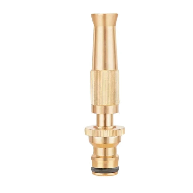 Brass Garden Spray Nozzle with 4 Spray Modes – High-Pressure Hose Adapter