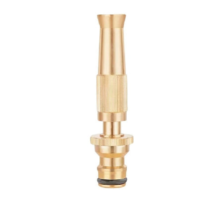 Brass Garden Spray Nozzle with 4 Spray Modes – High-Pressure Hose Adapter