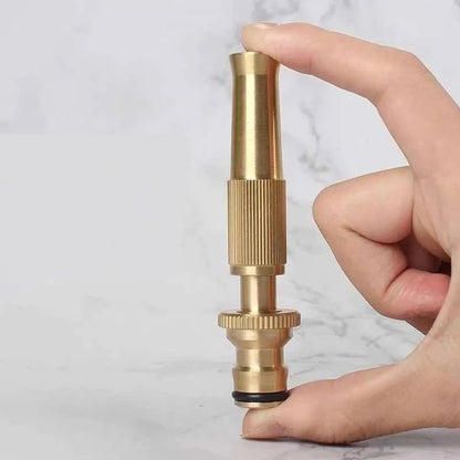 Brass Garden Spray Nozzle with 4 Spray Modes – High-Pressure Hose Adapter