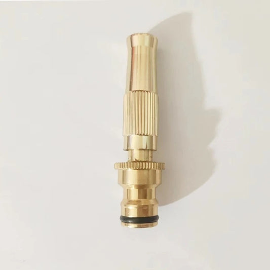 Brass Garden Spray Nozzle with 4 Spray Modes – High-Pressure Hose Adapter