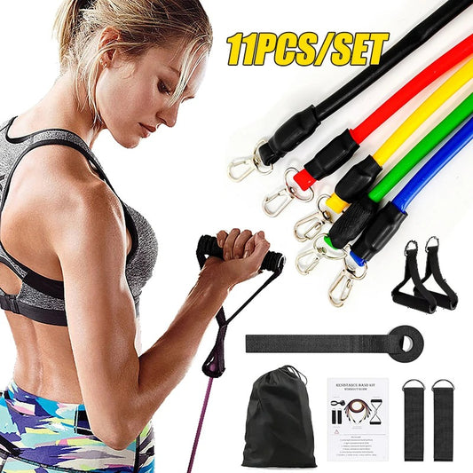 SP Dealz 11-in-1 Resistance Band Set – Full Body Workout Bands for Home & Gym, Strength & Muscle Training