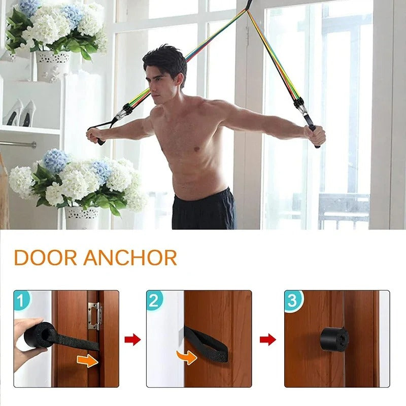 SP Dealz 11-in-1 Resistance Band Set – Full Body Workout Bands for Home & Gym, Strength & Muscle Training