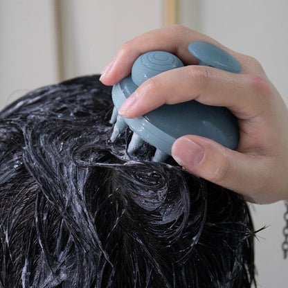 Silicone Scalp Massager Brush – Gentle Hair Scrubber for All Hair Types