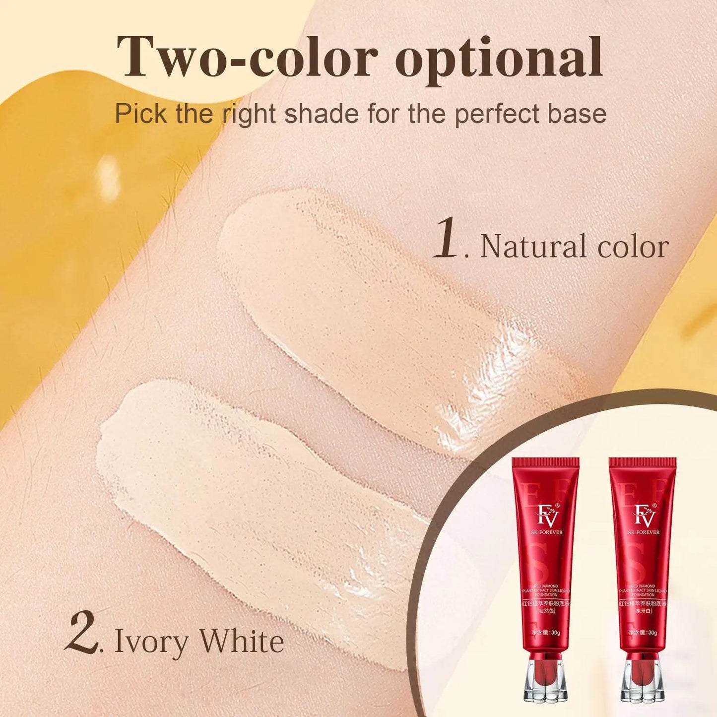 FV Oil-Control Liquid Foundation – Ivory Shade, 30g Tube for Flawless Matte Finish