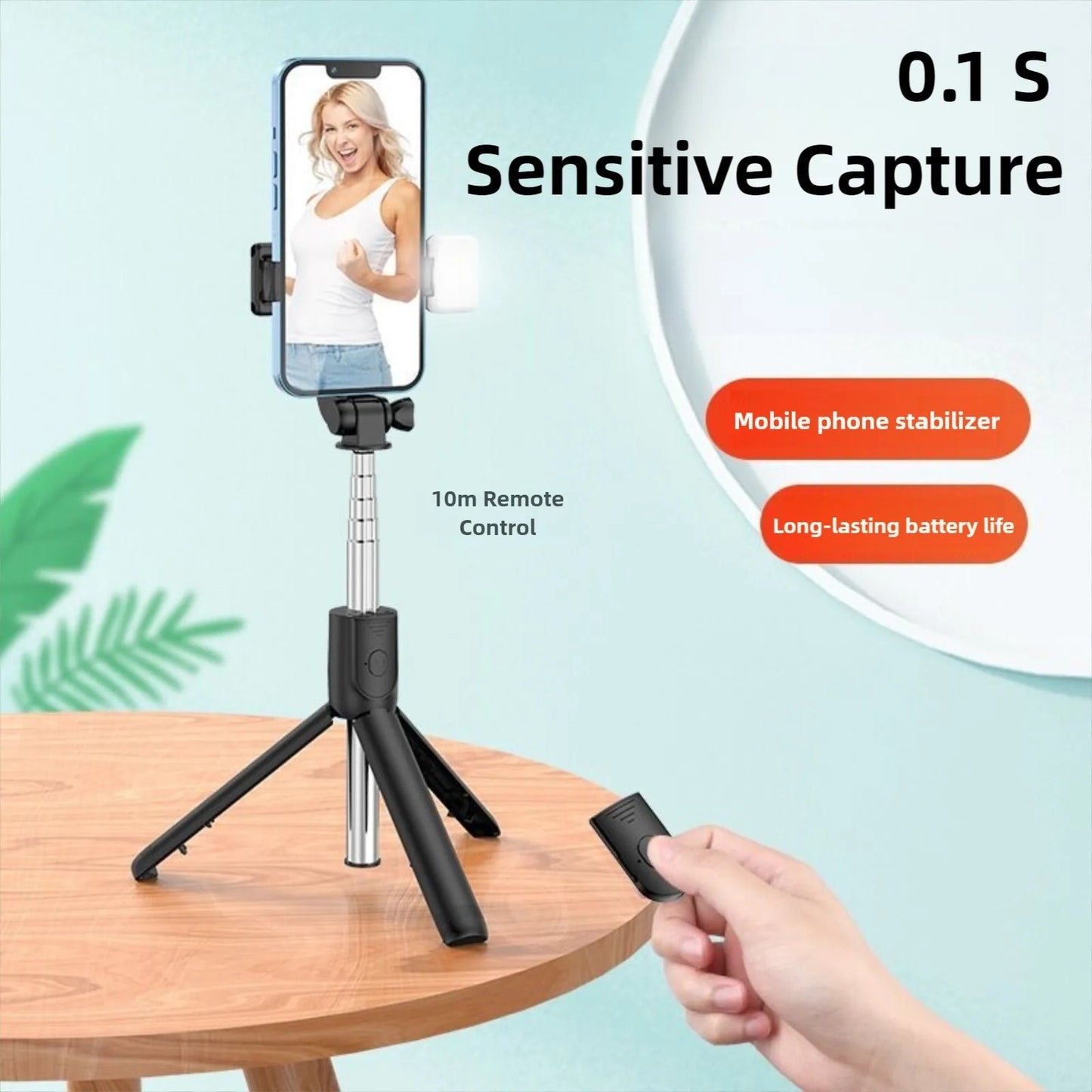 Jadoon's R1 3-in-1 Wireless Selfie Stick, Tripod & Bluetooth Remote for Vlogging